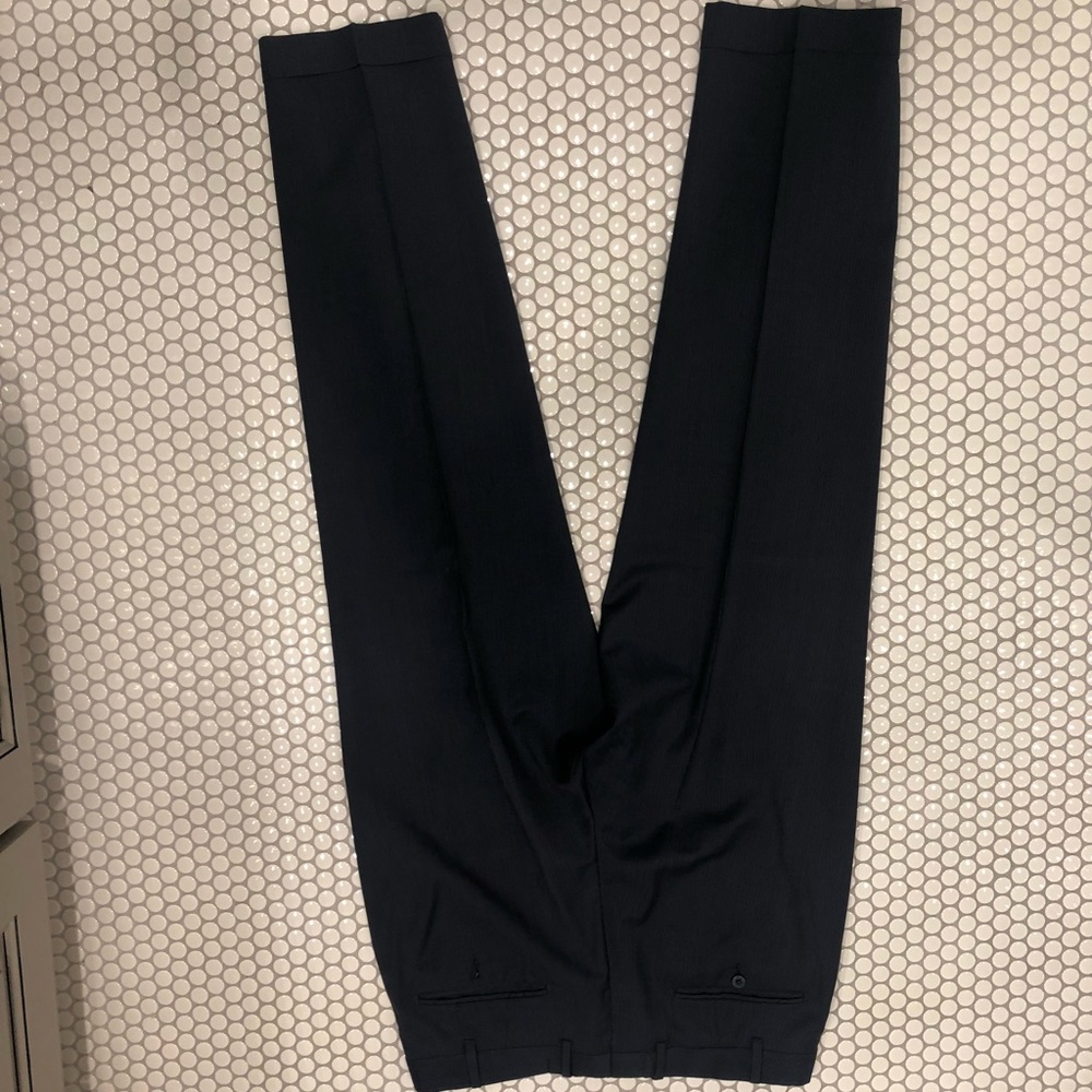 zanella navy blue stripes pants